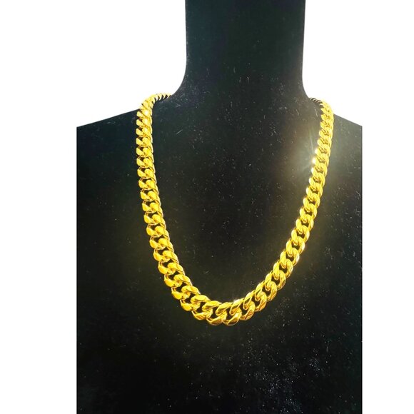 SPCY Jewelry - SPCY Gold Cuban Link Chain Necklace 20 Inches With Durable Clasp & Gift Box